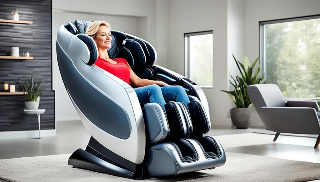 4D massage rollers in zero gravity massage chair