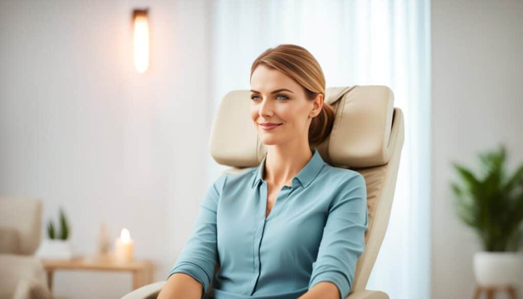 chair massage at spas and wellness centers