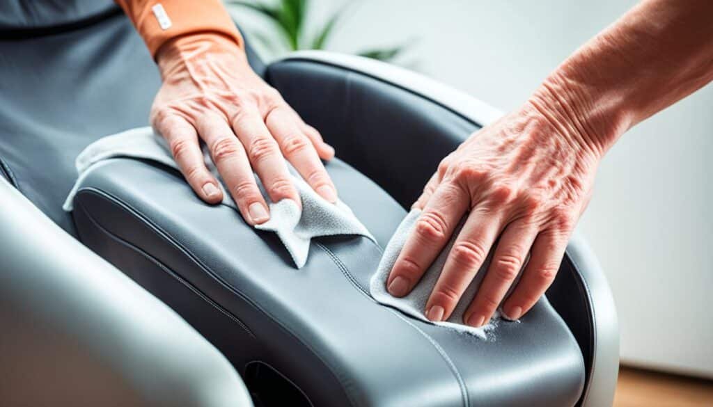 cleaning massage chair