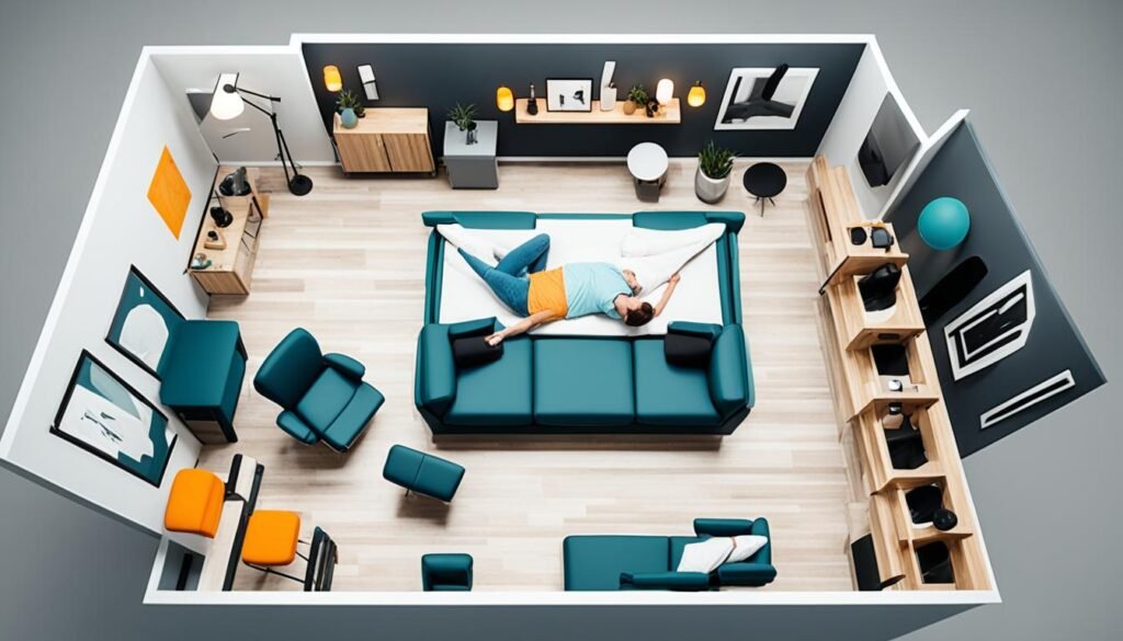 measuring space for massage chair