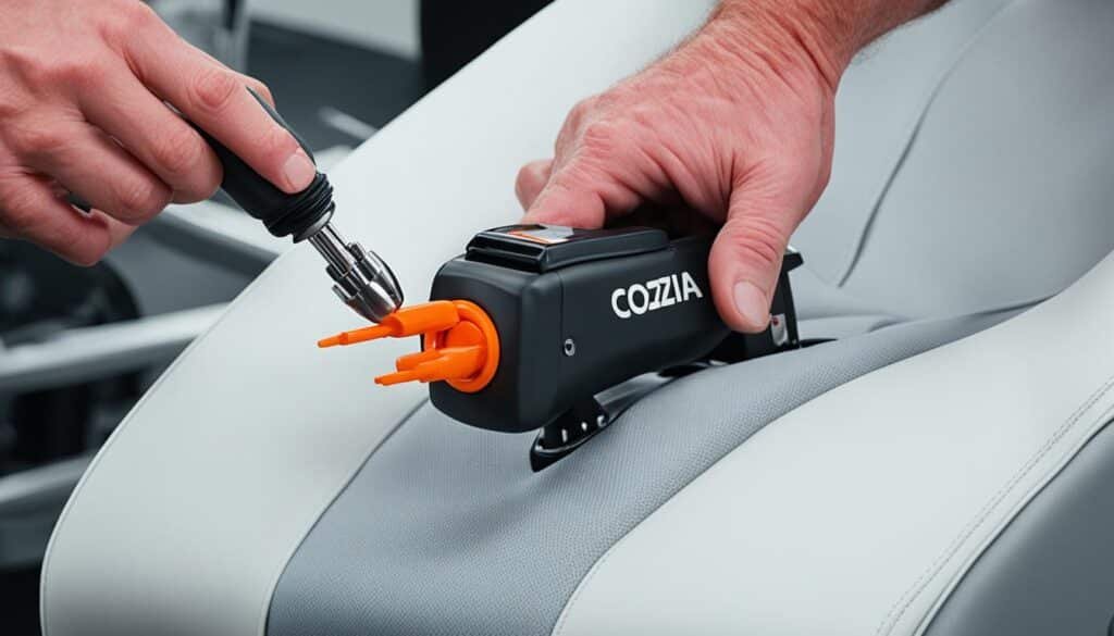removing screws and bolts from cozzia massage chair frame