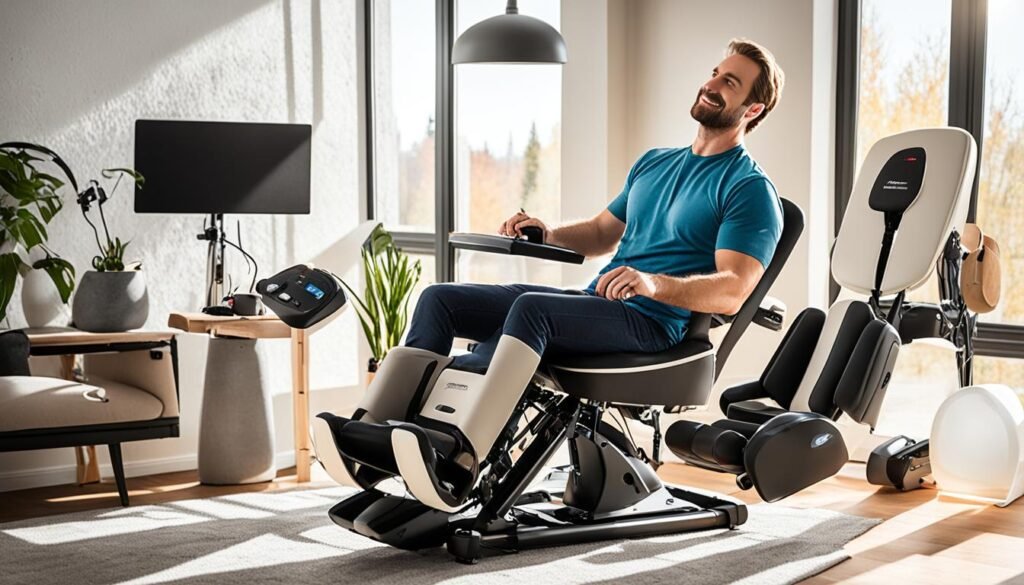setting up massage chair