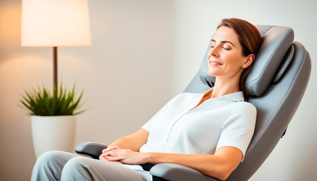 starting massage chair session