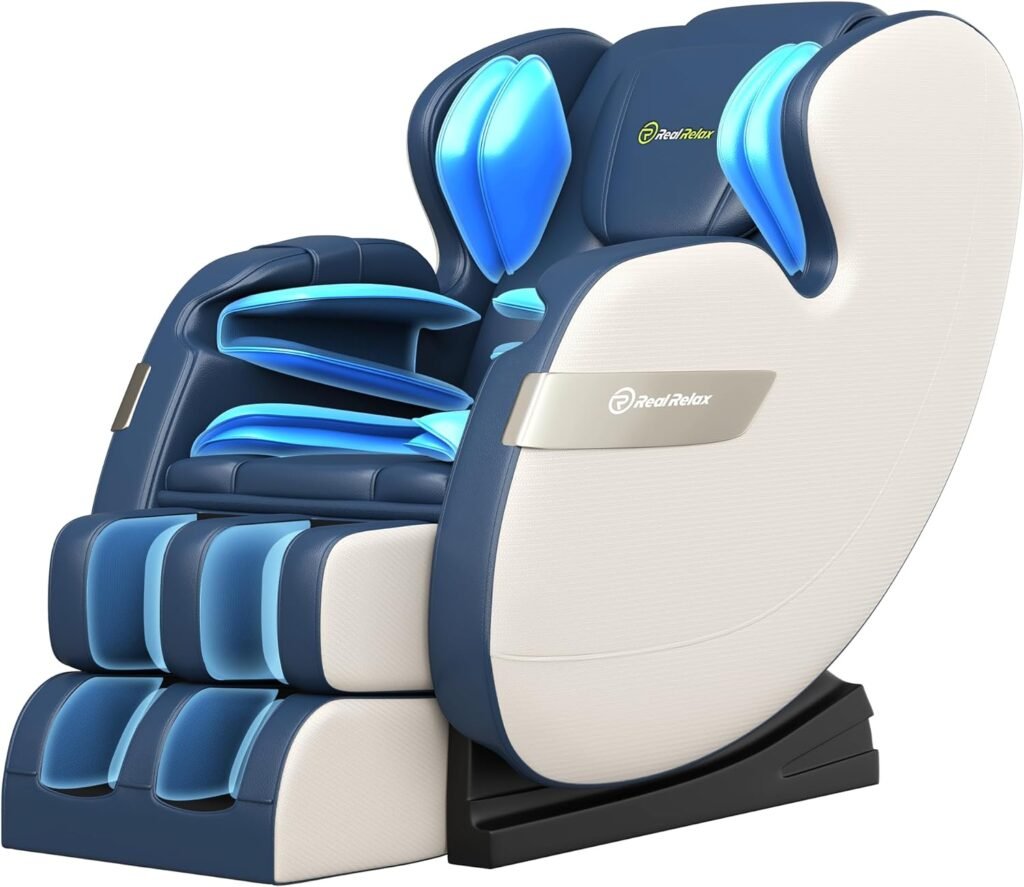 2023 Full Body Massage Chair Of Dual Core Zero Gravity With App Control Bluetooth Lower Back Eating Foot Roller Blue 1024x887