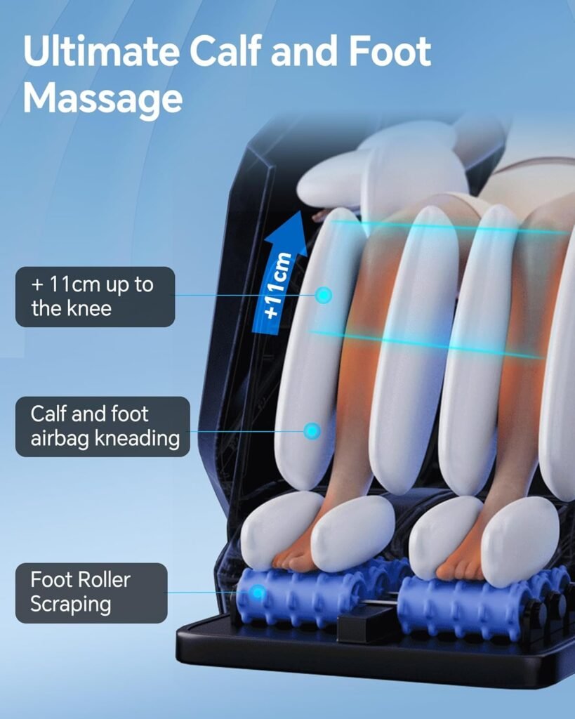 2024 Massage Chair Full Body Zero Gravity Massage Chair Rocking Recliner SL Track Shiatsu Massage Back with Heat Foot Massage 12 Modes Airbags Screen Touch Control Calf Increase of 11cm Black 2024 Massage Chair Full Body Zero Gravity Massage Chair Rocking Recliner SL Track Shiatsu Massage Back with Heat Foot Massage 12 Modes Airbags Screen Touch Control Calf Increase of 11cm Black