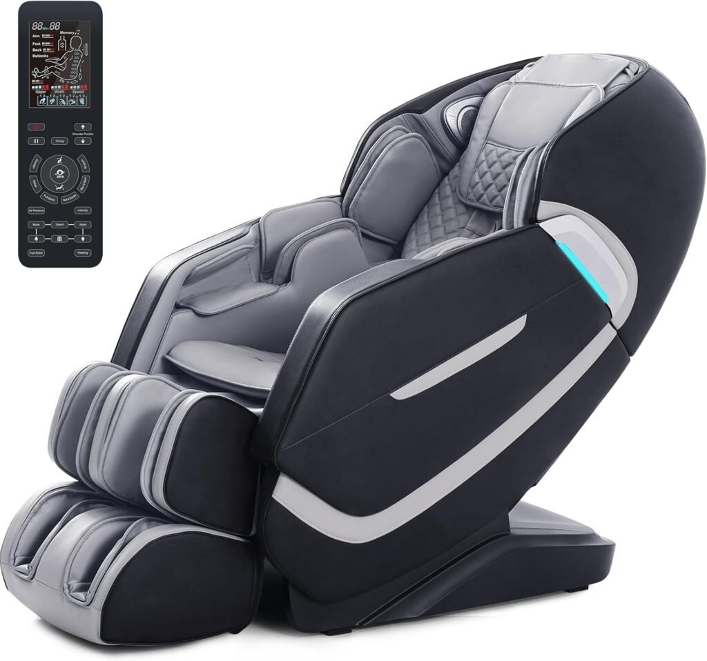 4D Full Body Massage Chair, Electric Shiatsu Massage Chair with Zero Gravity, Heating, Long SL Track, Deep Yoga Stretch, and Extendable Footrest