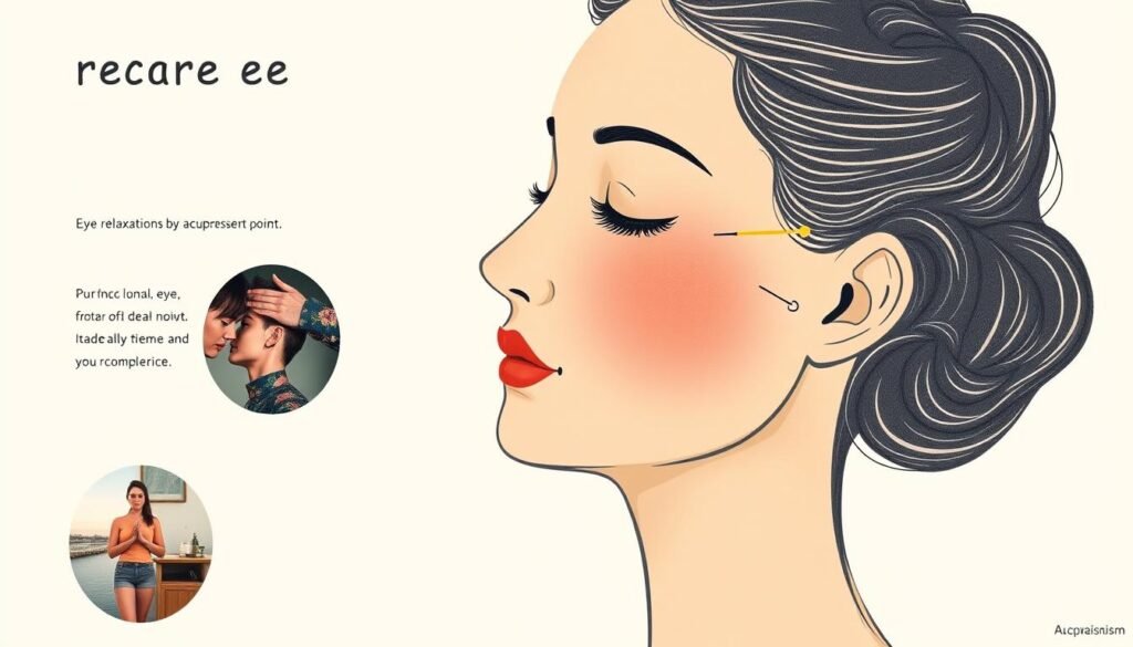 Acupressure points for eye relaxation