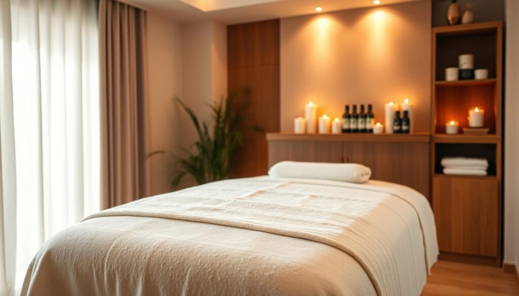 Back massage preparation