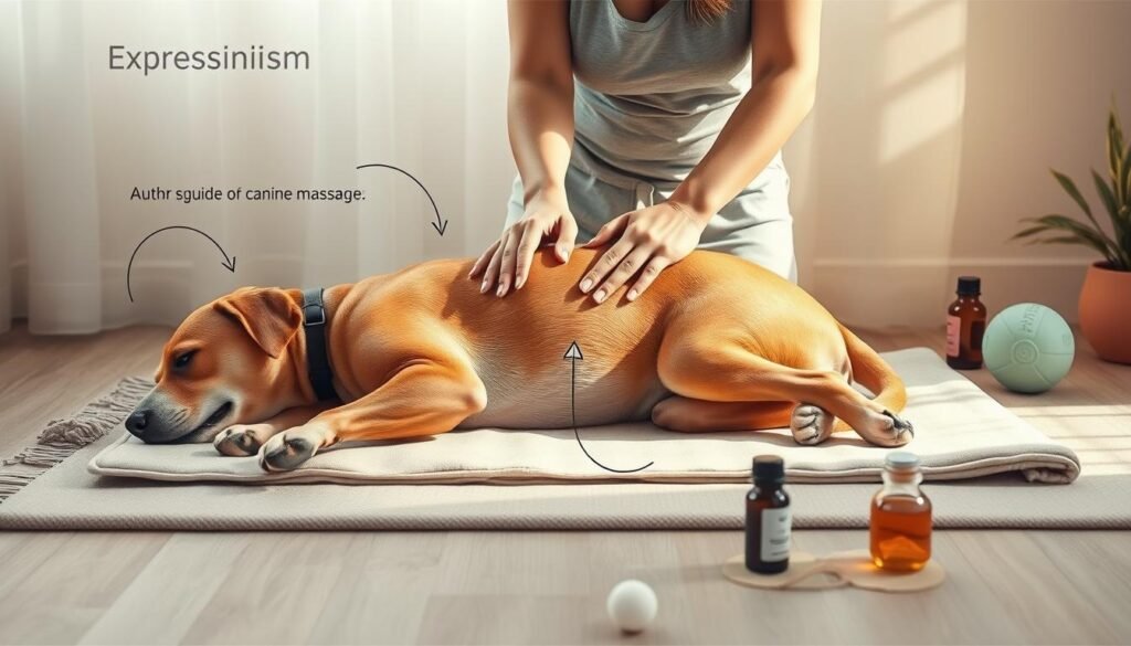 Canine massage techniques for digestive health