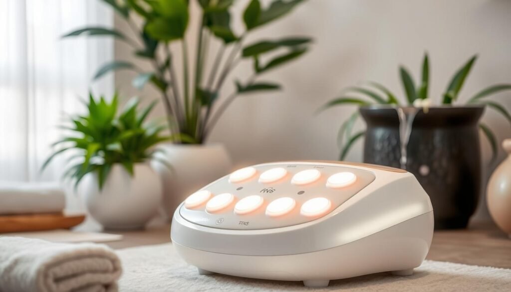 EMS and TENS therapy for foot massage