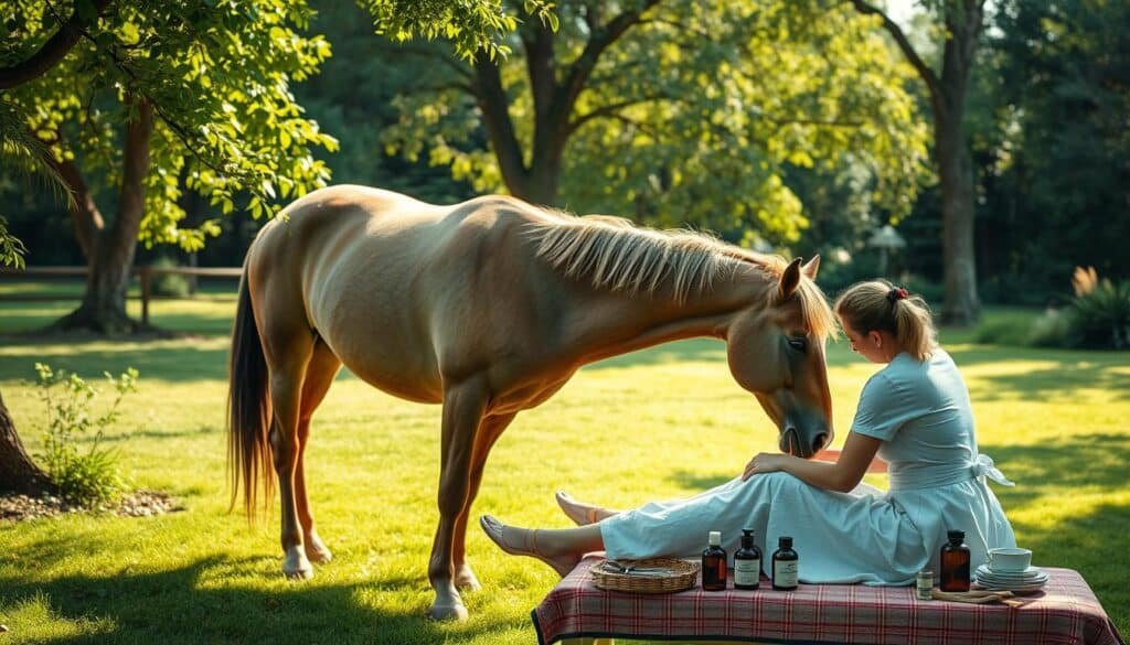 Equine massage therapy business