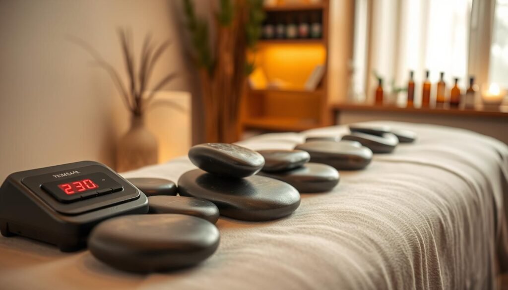 Hot stone massage safety equipment