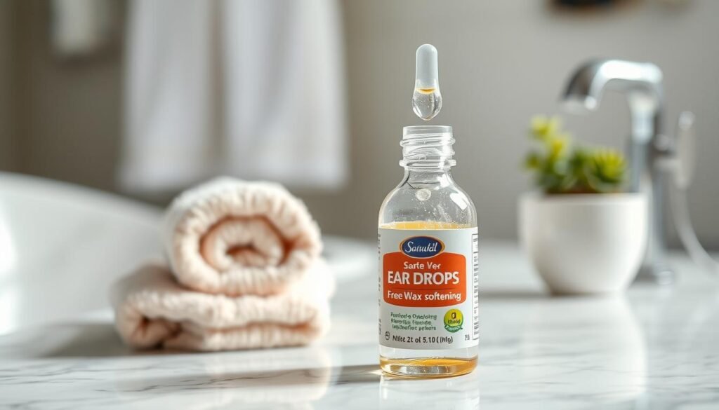 OTC ear drops for wax softening