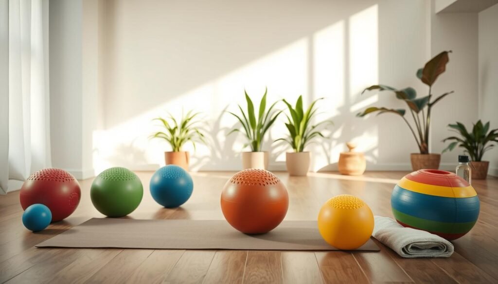 Preparing for massage ball techniques