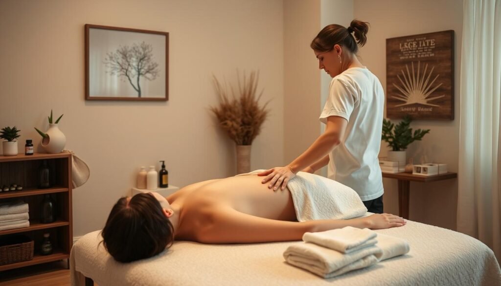 Professional massage therapy for back pain