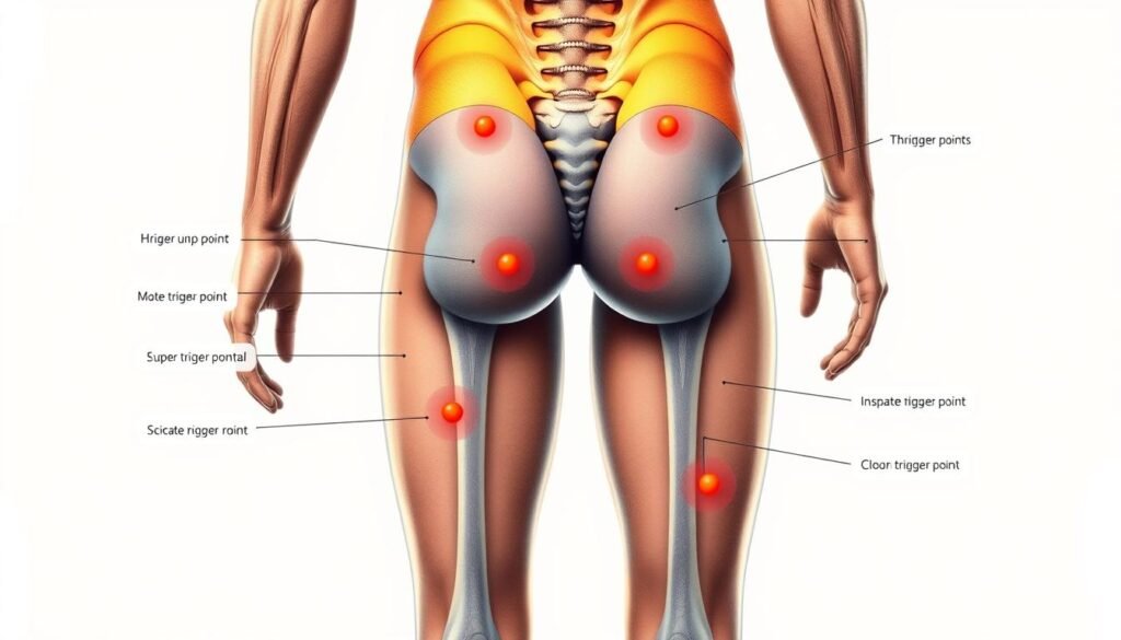 Sciatica trigger points diagram
