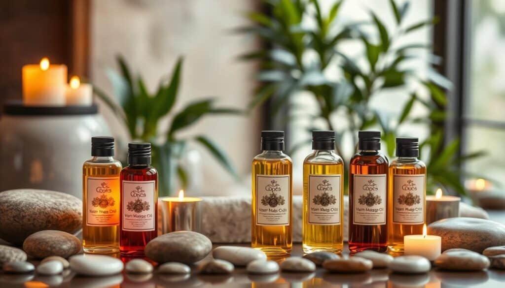 Warm massage oils