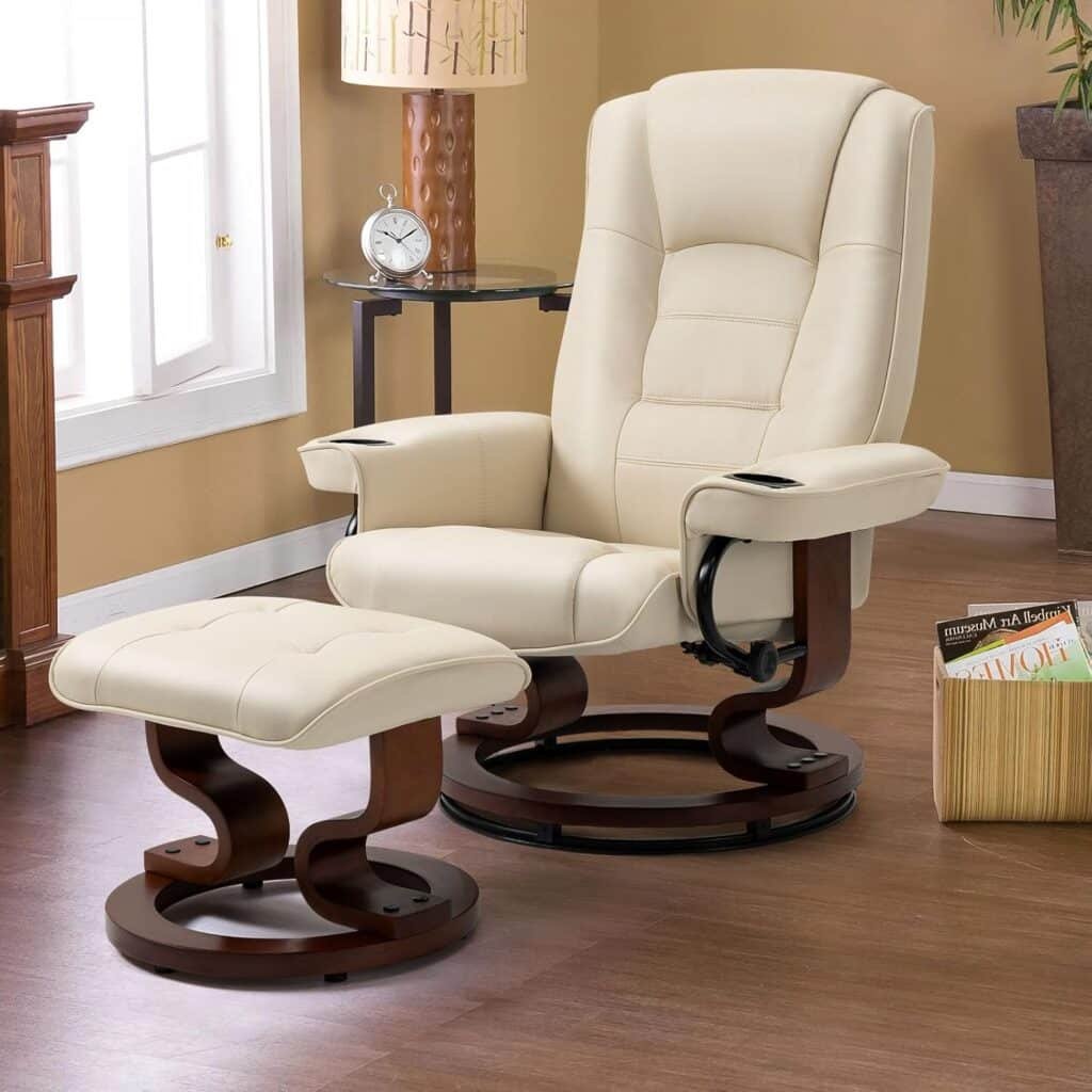 Avawing Reclining Chair With Vibration Massage Faux Leather Recliner With Ottoman Swivel Wood Recliner Chairs For Living 5 1024x1024