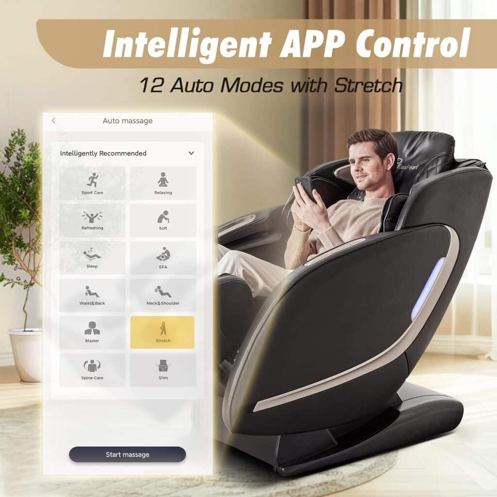 Easpearl 2024 Massage Chair Full Body Sl Track Zero Gravity Massage Chair With App 4d Shiatsu Massage Recliner Chair Wit 1 1024x1024