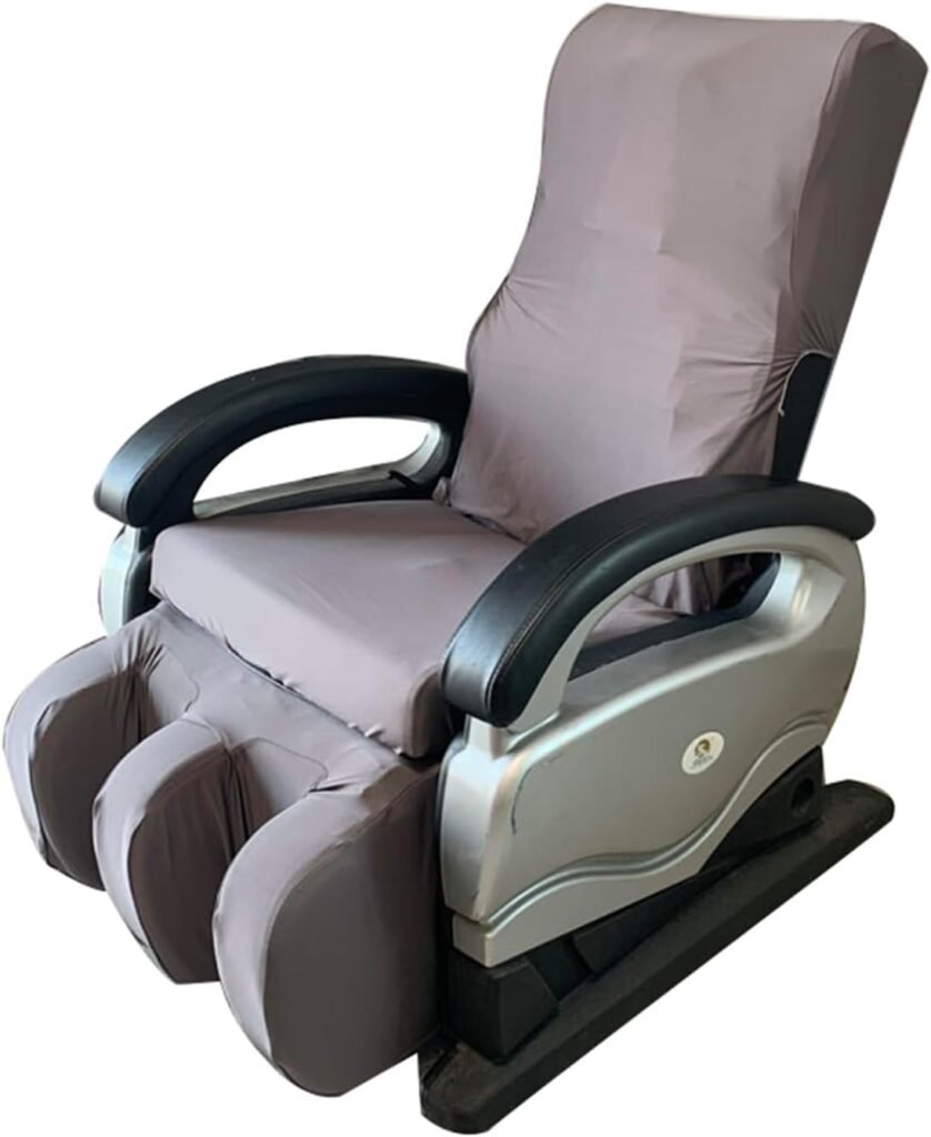 EVURU Full Body Shiatsu Massage Chair Cover, Zero Gravity Chair Cover Furniture Covers Cover Washable Stretch Fabric Massage Chair Cover (Gray, Package 1)