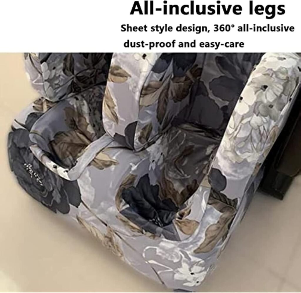 Full Body Massage Chair Cover, Zero Gravity Massage Chair Slipcovers Sunscreen Dustproof Super Soft Stretch Fabric Massage Chair Cover, Machine Washable,Main body+foot cover 1+2
