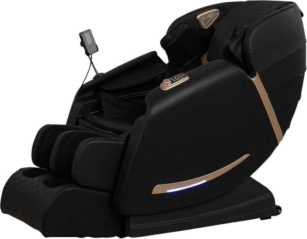 GOWE Full Body Massage Chair with Zero Gravity Recliner,with Two Control Panel: Smart Large Screen Rotary Switch,spot kneading and Heating,Airbag Coverage,Suitable for Home Office