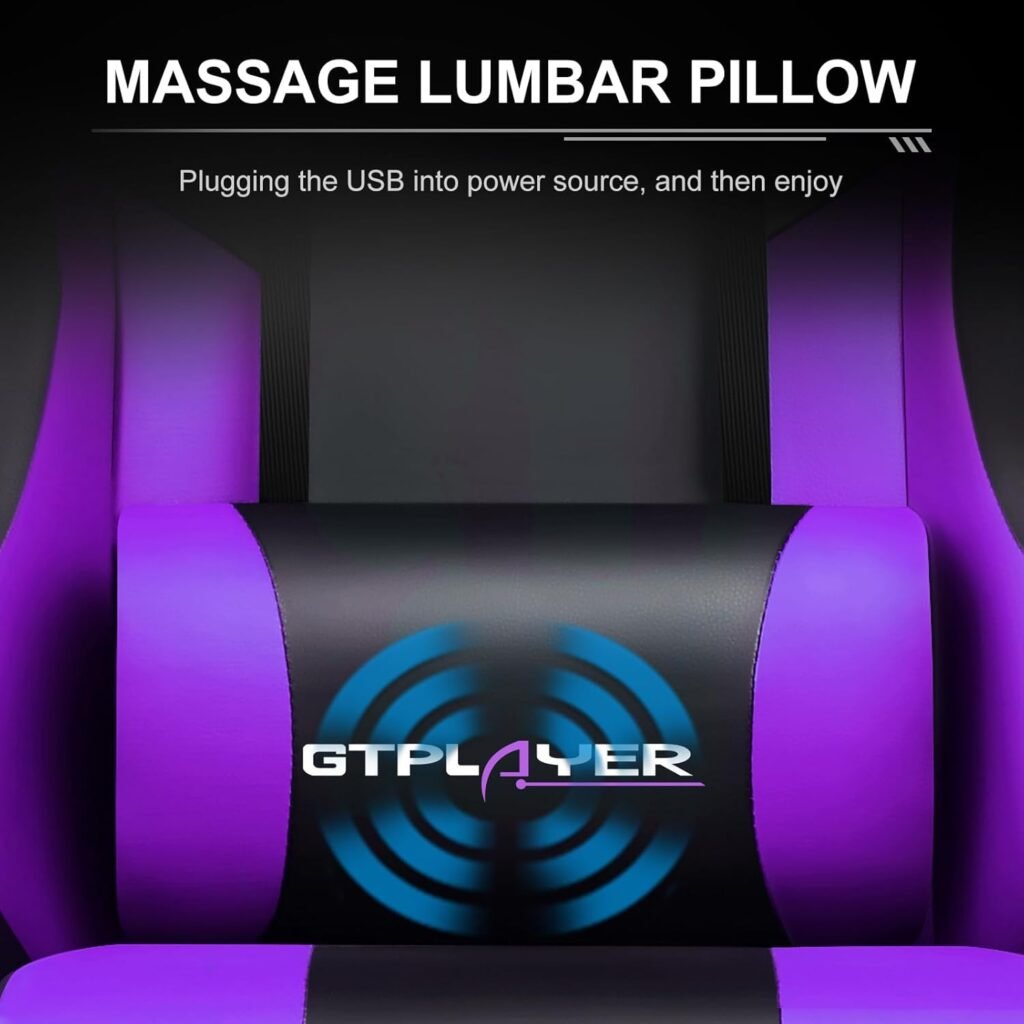 Gtplayer Gaming Chair Computer Chair With Footrest And Lumbar Support Height Adjustable Game Chair With 360 Swivel Seat 1 2 1024x1024