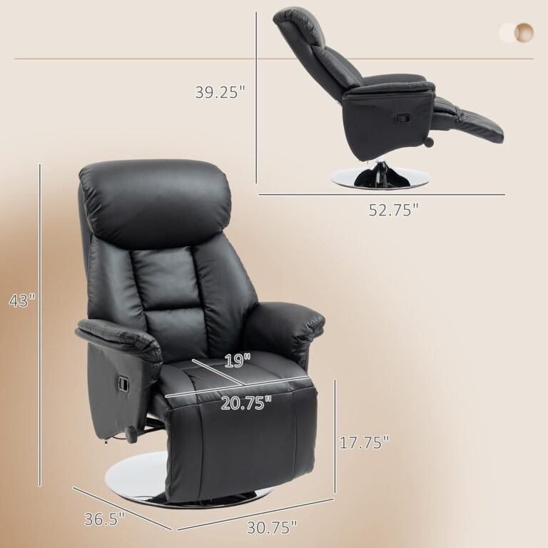 HOMCOM Swivel Recliner Chair Review