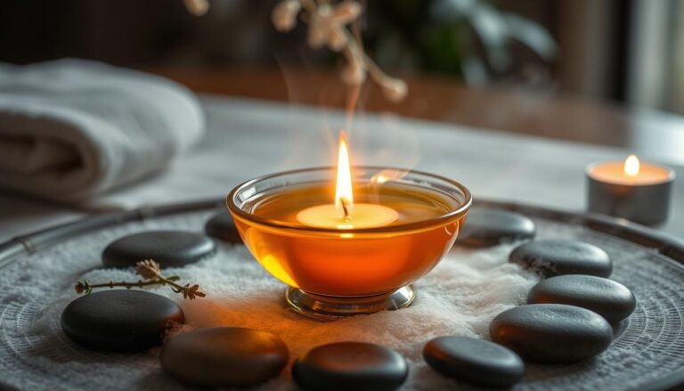 how to warm massage oil