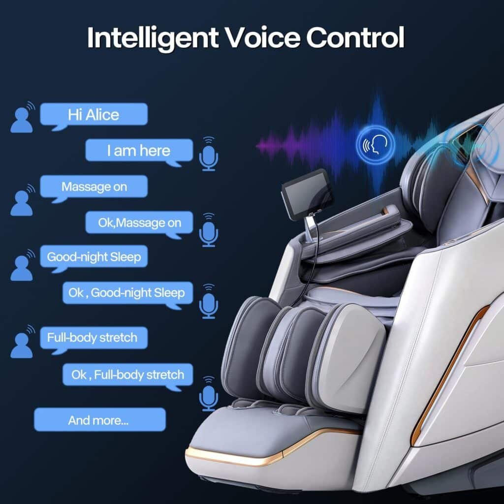 iRest A710 4D Massage Chair, Named Alfine, Full Body Shiatsu Zero Gravity Recliner with Yoga Stretching, SL Track, Automatic Calfrest Extension, Calf Kneading (Black-Closed Footrest)