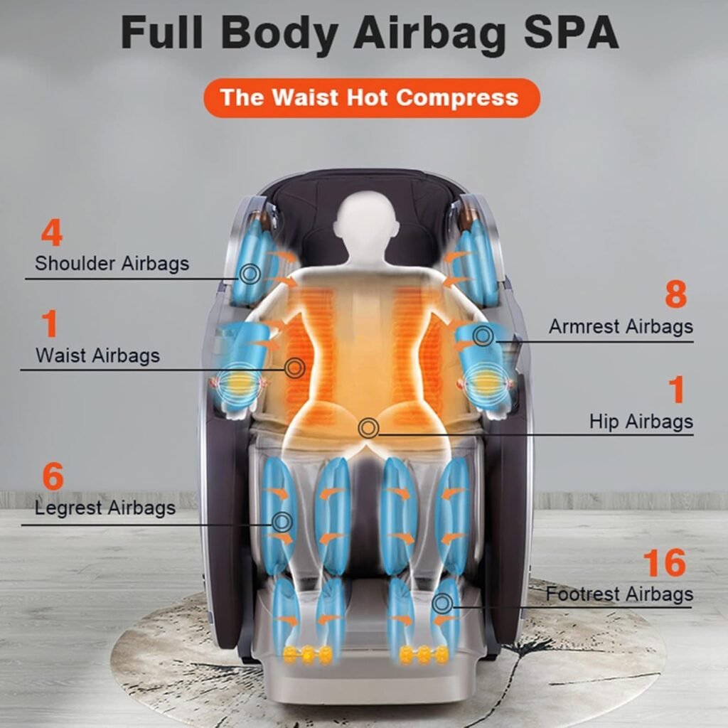 Luxury Leisure Massage Chair SL Track Zero Gravity Massage Chair for Home Full Body 4D Massage Chair Recliner with Electric AI Smart Automatic Space Saving Tech