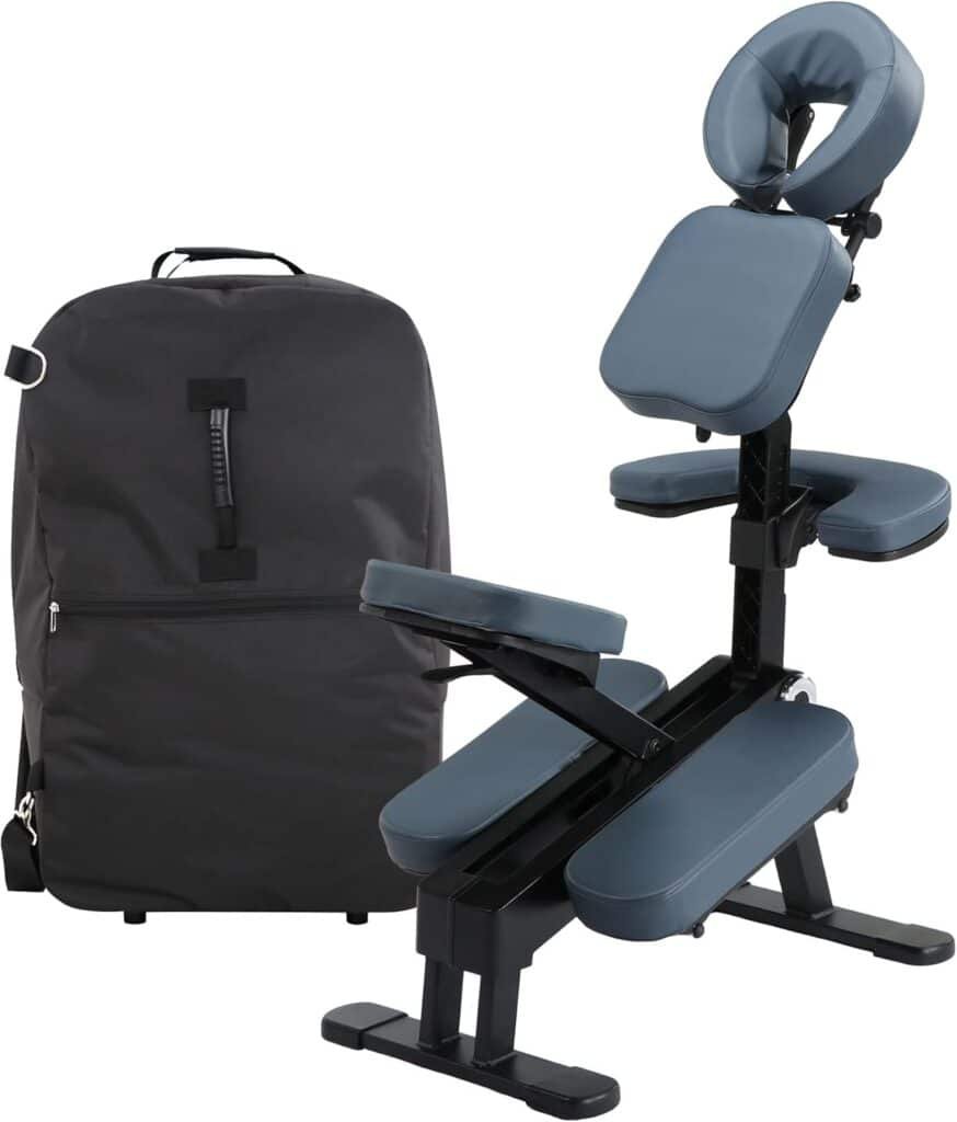 Master Massage Gymlane Portable Massage Chair-Ergonomically Designed with 2-Inch Foam Cushioning, Multiple Configurations, Supports up to 600lbs-Portable Tattoo Chair