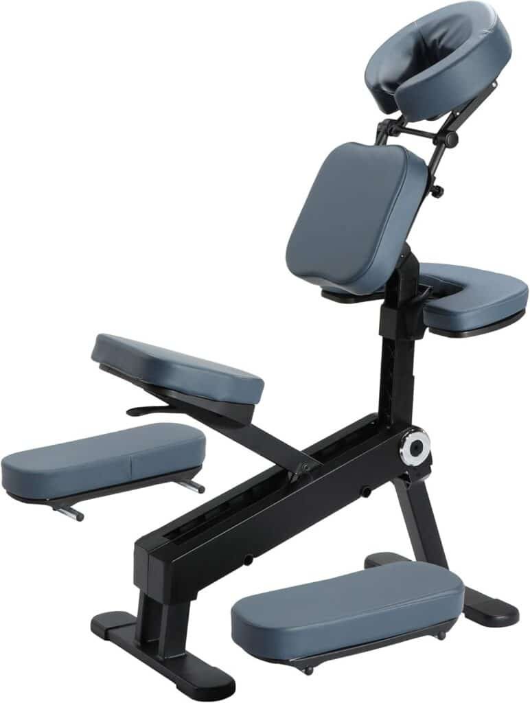 Master Massage Gymlane Portable Massage Chair-Ergonomically Designed with 2-Inch Foam Cushioning, Multiple Configurations, Supports up to 600lbs-Portable Tattoo Chair