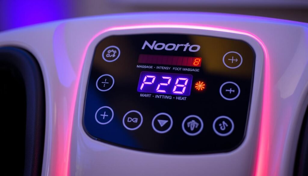 nooro foot massager features control panel