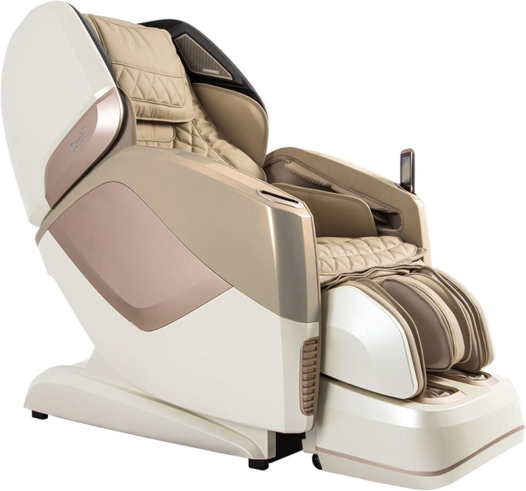 Osaki OS-Pro Maestro 4D Zero Gravity Massage Chair with Heated Rollers, L-Track Design, Touch Screen Remote (Brown)