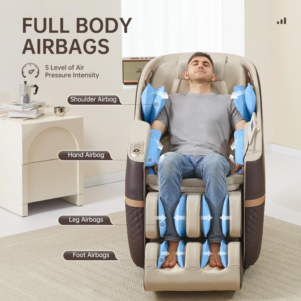 Real Relax Couples Massage Chair PS6500 Champaign Gold + Favor-07 Brown