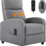 Single Fabric Recliner Massage Chairssofa Padded Seat Adjustable Backrest Winback Modern Bedroomtheater Chair For Adults 150x150