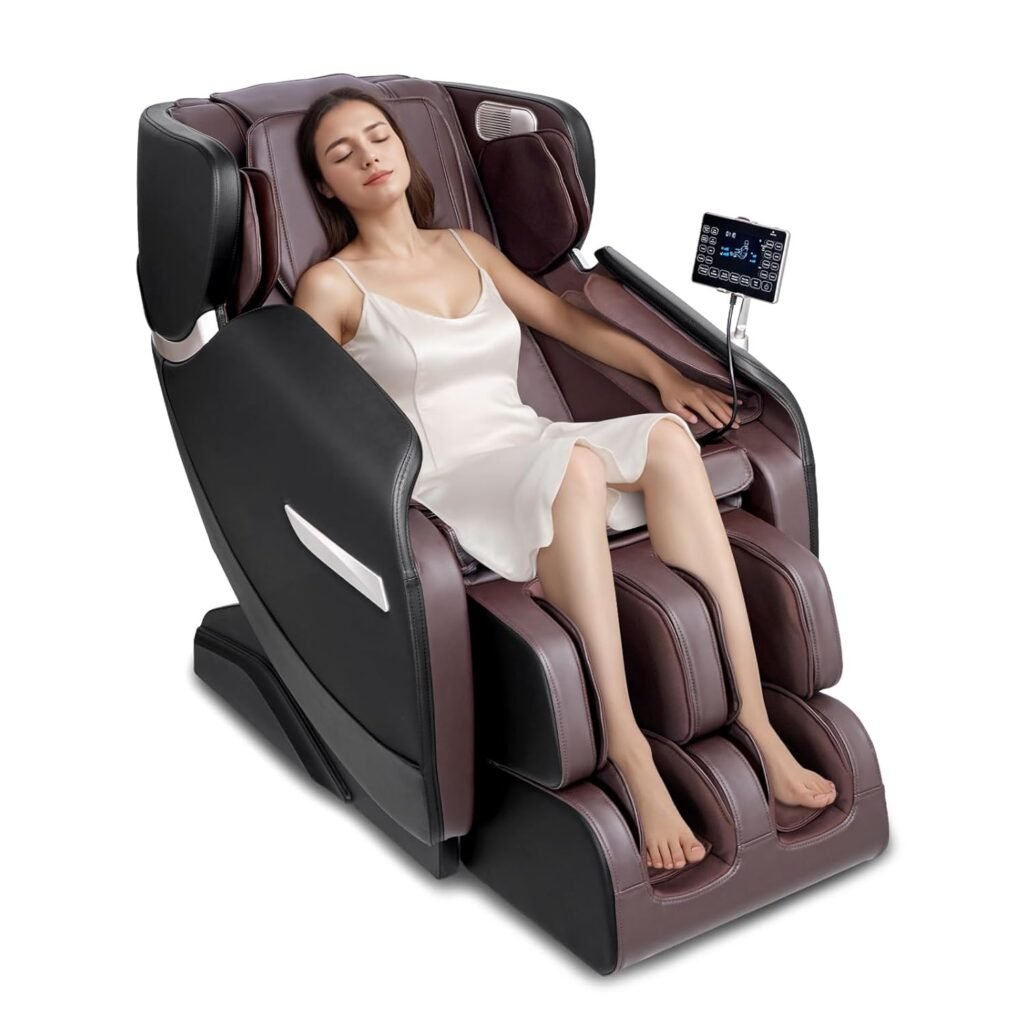 VEVOR Zero Gravity Massage Chair, Full Body Massage Chair, 4D Shiatsu Massage Recliner Chair with Body Scan, Heating, Bluetooth Speaker, Airbags for Living Room, Home