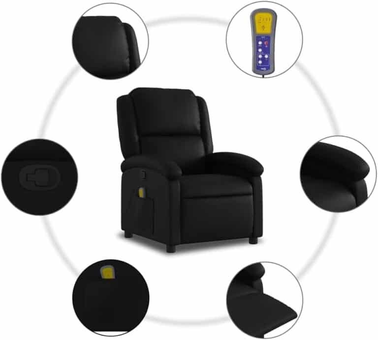 vidaXL Black Faux Leather Massage Recliner Chair Review