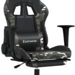 Vidaxl Faux Leather Massage Gaming Chair With Adjustable Seat Backrest And Footrest Black And Camouflage Modern Design F 150x150