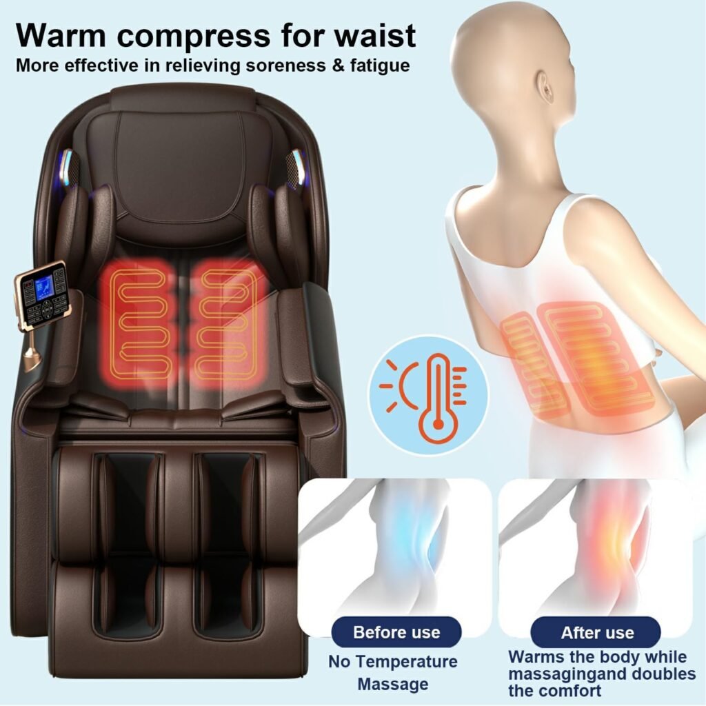 Zero Gravity Full Body Massage Chair, Automatic Shoulder Height Detection Massage Chair Recliner with Foot Rollers, Built-in Heater, Bluetooth Player for Home, Office. Zero Gravity Full Body Massage Chair, Automatic Shoulder Height Detection Massage Chair Recliner with Foot Rollers, Built-in Heater, Bluetooth Player for Home, Office.