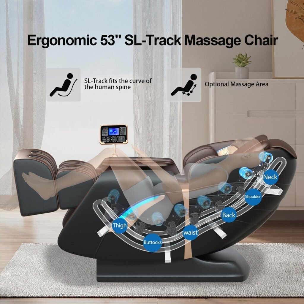 Zero Gravity Full Body Massage Chair, Automatic Shoulder Height Detection Massage Chair Recliner with Foot Rollers, Built-in Heater, Bluetooth Player for Home, Office. Zero Gravity Full Body Massage Chair, Automatic Shoulder Height Detection Massage Chair Recliner with Foot Rollers, Built-in Heater, Bluetooth Player for Home, Office.