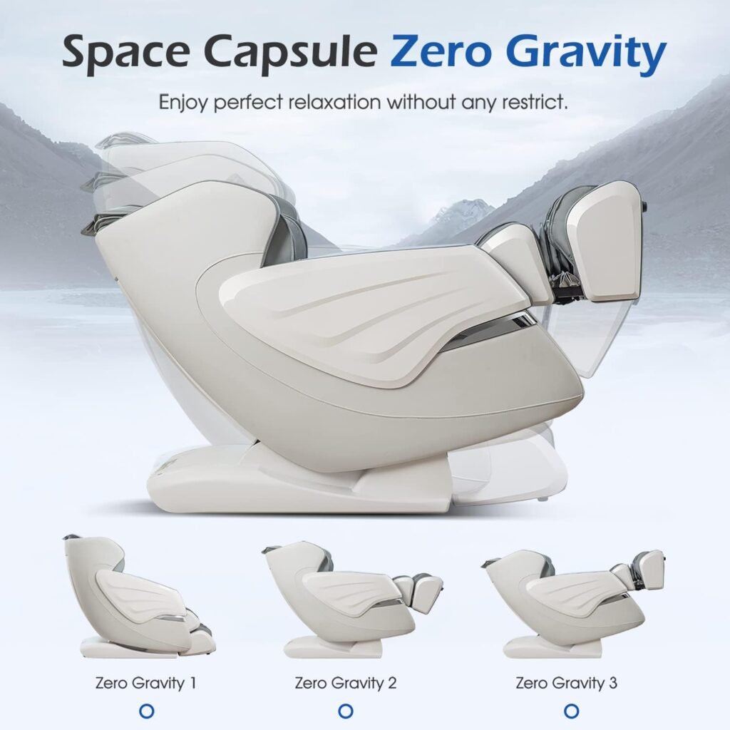2023 Update GR8686 Massage Chairs with AI Voice, App Control SL Track Zero Gravity Full Body Massage Recliner Gray