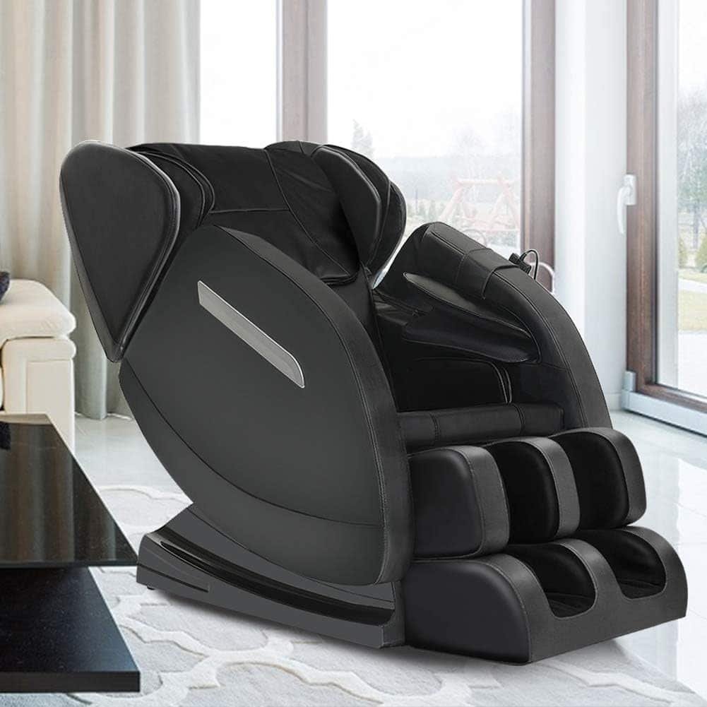 2024 Massage Chair Full Body, Zero Gravity Recliner with Shiatsu Massage, 6 Auto Mode, Heater, Bluetooth, Foot Massage Rollers, Black and Gray