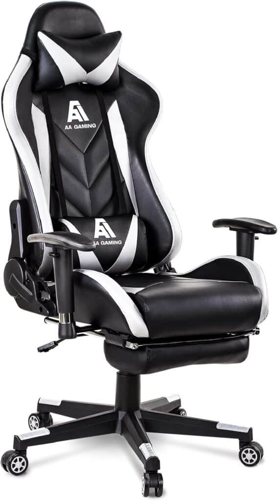 Aa Products Gaming Chair High Back Ergonomic Computer Racing Chair Adjustable Office Chair With Footrest Lumbar Support 568x1024