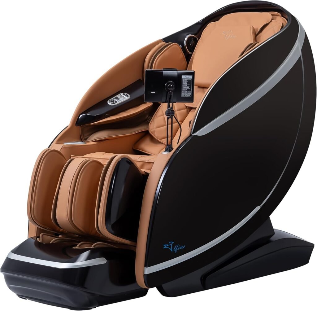 Alfine 2024 A688 Heaven Duet Massage Chair-4D  3D Dual-Mechanism Zero Gravity Recliner with Yoga Stretch and Electric Automatic Footrest Extension-Full Body Relaxation (Beige)