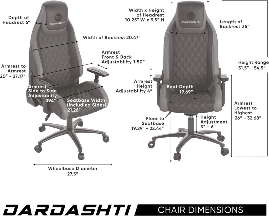 Atlantic Gaming Chair, Office Chair High Back Computer Chair Leather Desk Chair Racing Executive Ergonomic Adjustable, Swivel, Reclining Task Chair  Armrests, Lumbar Support (White)