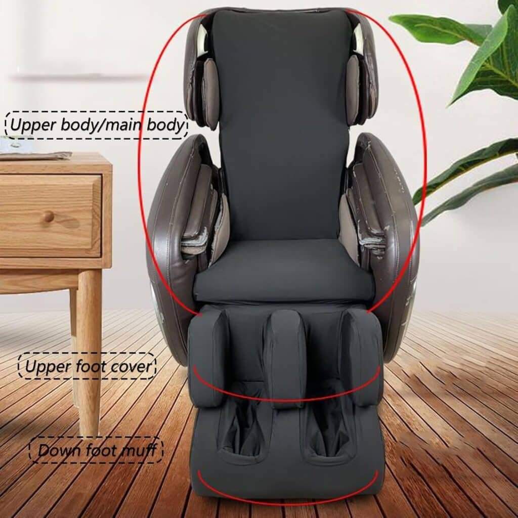Covers for Recliner,Full Body Shiatsu Massage Chair Cover, Stretch Fabric Zero Gravity Recliner Chair Cover for All Types of Massage Chairs,Black,Full Body