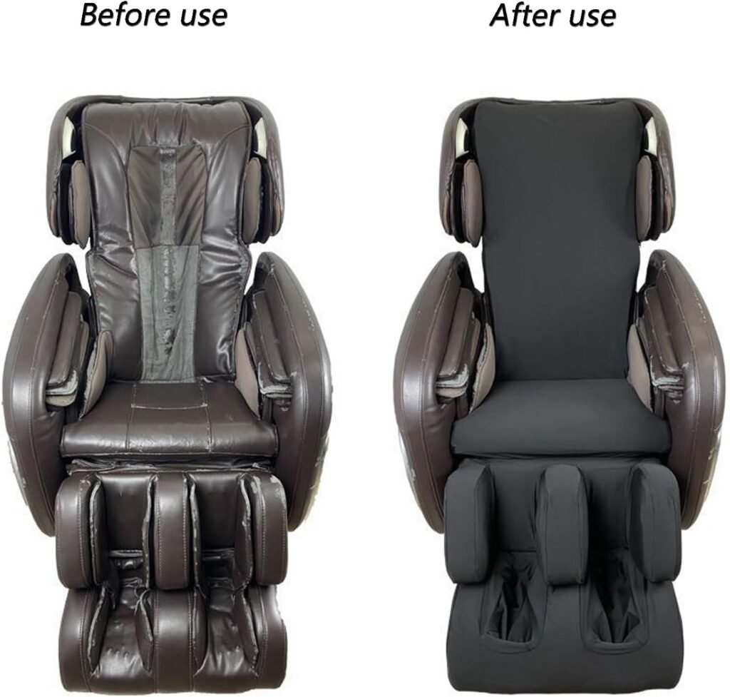 Covers for Recliner,Full Body Shiatsu Massage Chair Cover, Stretch Fabric Zero Gravity Recliner Chair Cover for All Types of Massage Chairs,Black,Full Body