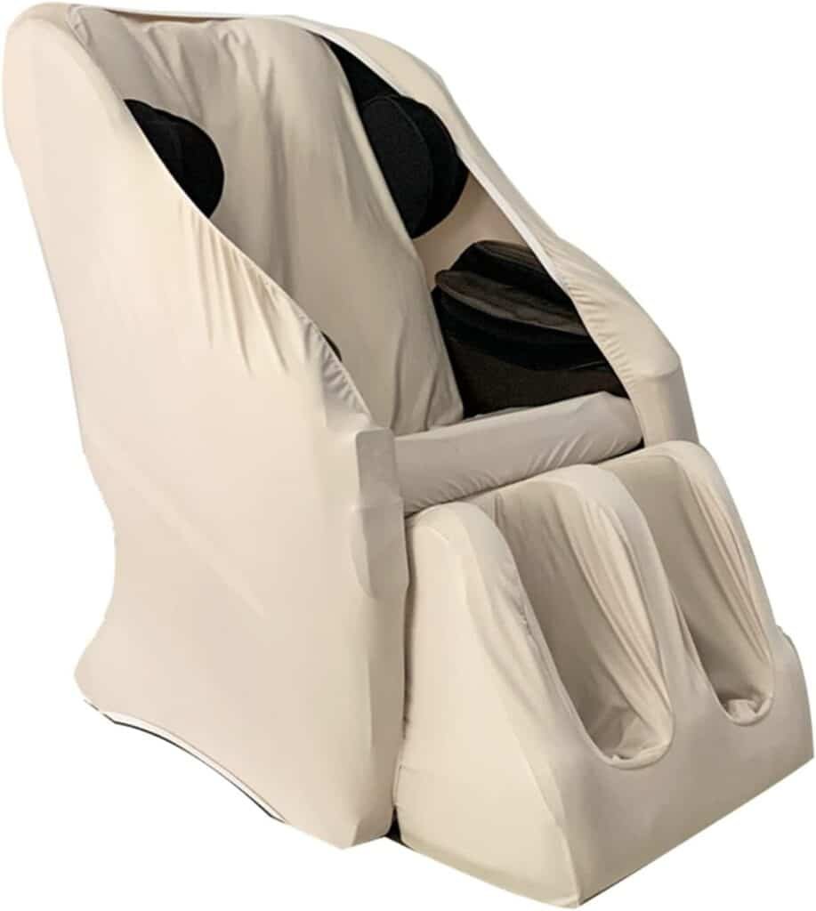 FBKPHSS Massage Chair Cover, Full Body Shiatsu Massage Chair Protective Cover Washable Stretch Fabric Dustproof Massage Chair Protector Cover,Apricot,Package 3
